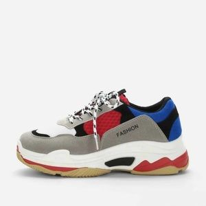 Multi colored sneakers